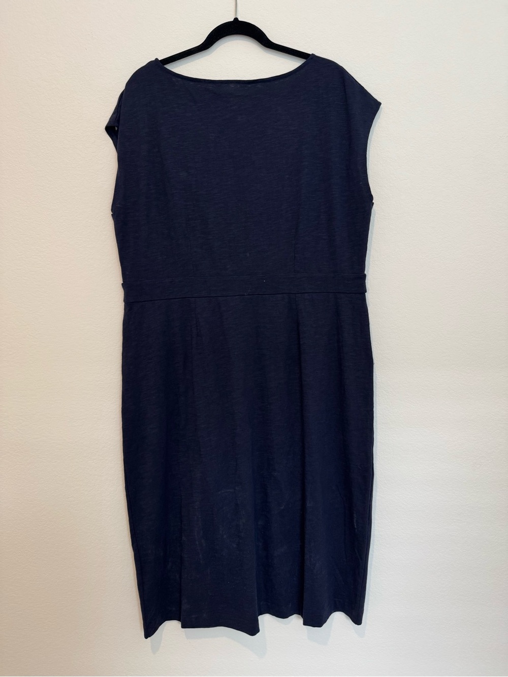 Boden Florrie Embroidered Eyelet Cap Sleeve Cotton Navy Blue Jersey Dress - Picture 9 of 9
